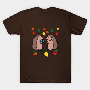 Hedgehogs holding hands T-Shirt